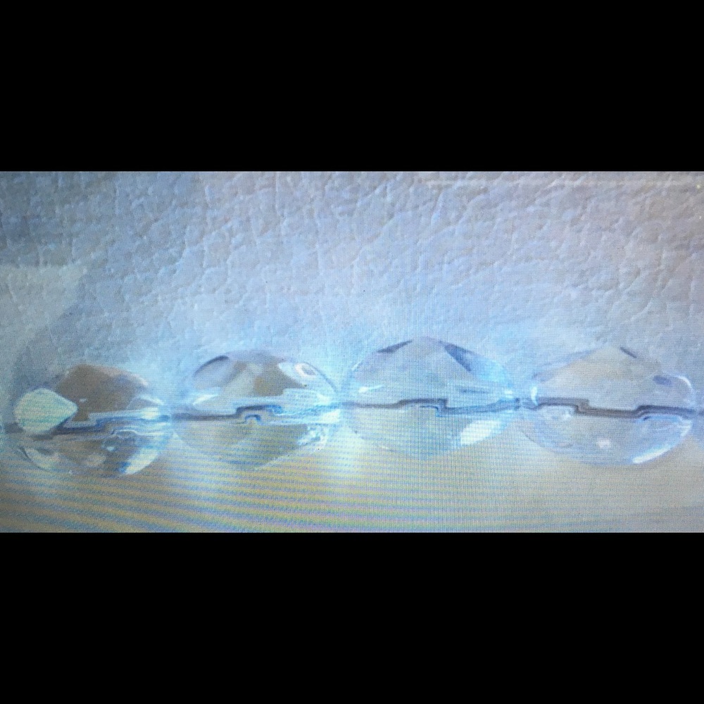 Clear Glass Beaded Bra Straps